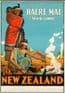 Haere Mai, Welcome to New Zealand - Metal Signs Prints Wall Art Print, - Vintage Travel Metal Poster
